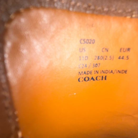 Coach Tanner Leather Loafers Saddle Brown Size 11D (CS020) (NIB) - Picture 4 of 13